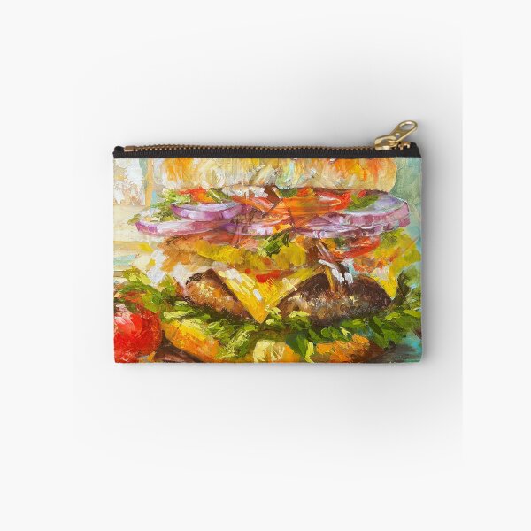 Item preview, Cheeseburger Painting – Colorful Burger Food Art designed and sold by AlisaArtDecor.