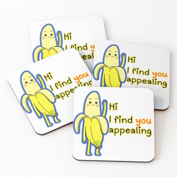 Item preview, Banana Hi I Find You Appealing Cute Pun Design designed and sold by The-Melon-Cart.