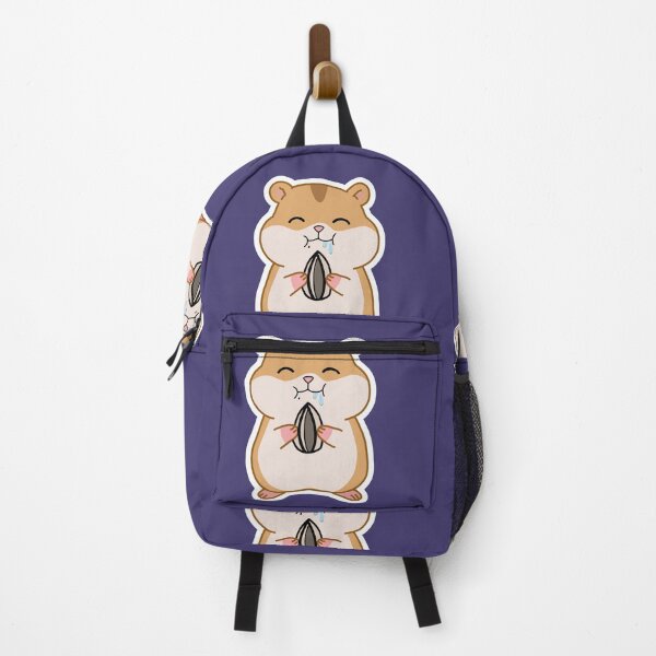 Item preview, Cute Hungry Hamster Sticker- Funny Food Lover Cartoon designed and sold by pn_terest.