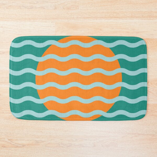 Item preview, Coastal Sunset Retro Sun Wave Pattern | Mid Century Modern Abstract Design designed and sold by nineFlorals.