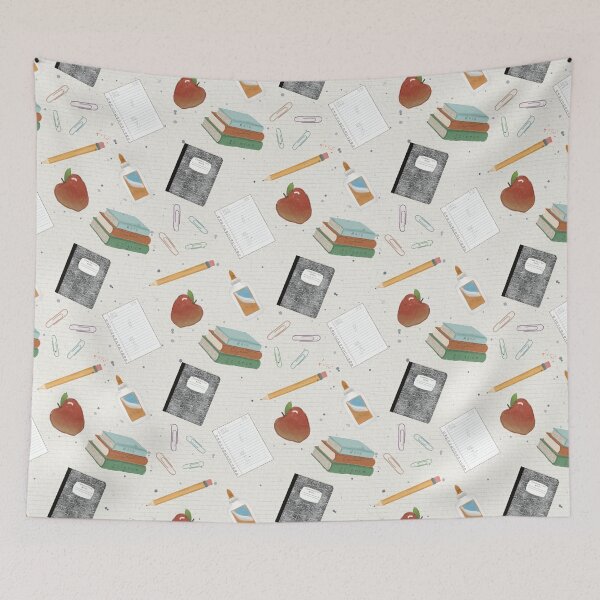 Item preview, Vintage Back to School Supplies Seamless Pattern designed and sold by Seamlessly Buffalo.
