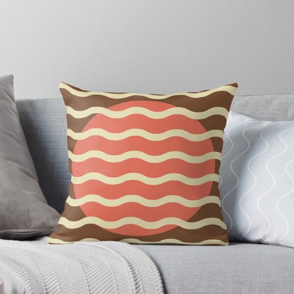 Item preview, Terracotta Retro Sun Wave Pattern | Mid Century Modern Abstract Design designed and sold by nineFlorals.