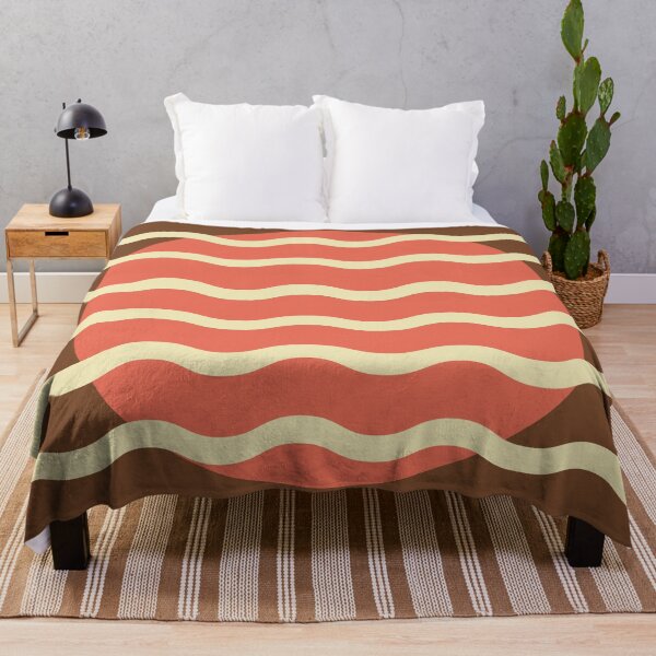 Item preview, Terracotta Retro Sun Wave Pattern | Mid Century Modern Abstract Design designed and sold by nineFlorals.