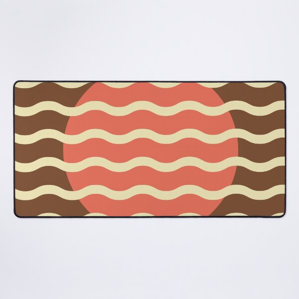 Item preview, Terracotta Retro Sun Wave Pattern | Mid Century Modern Abstract Design designed and sold by nineFlorals.