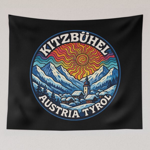 Item preview, Kitzbuhel Austria Tyrol Travel Trippy Art designed and sold by TomFrontierArt.