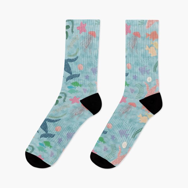 Item preview, Whimsical Floral Ocean Life Seamless Pattern designed and sold by Seamlessly Buffalo.