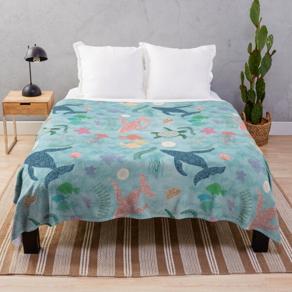 Item preview, Whimsical Floral Ocean Life Seamless Pattern designed and sold by Seamlessly Buffalo.
