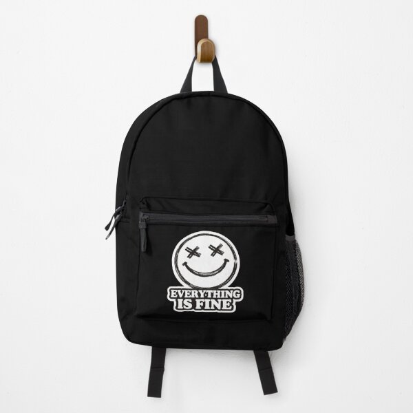 Item preview, Everything Is Fine vintage Smile – Minimal Dark Humor Meme Sticker designed and sold by VibeOffline Studio.