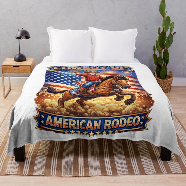 Artikelvorschau, Patriotisches Cowboy-Rodeo – Cowboy Up American Rodeo Design entworfen und verkauft von Wear Sculpt.