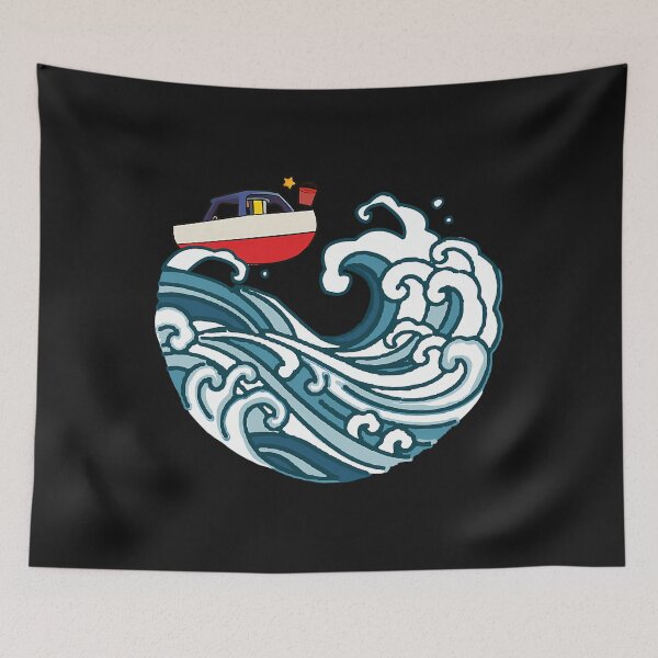 Item preview, Boat On Big Wave designed and sold by lucasgavino.