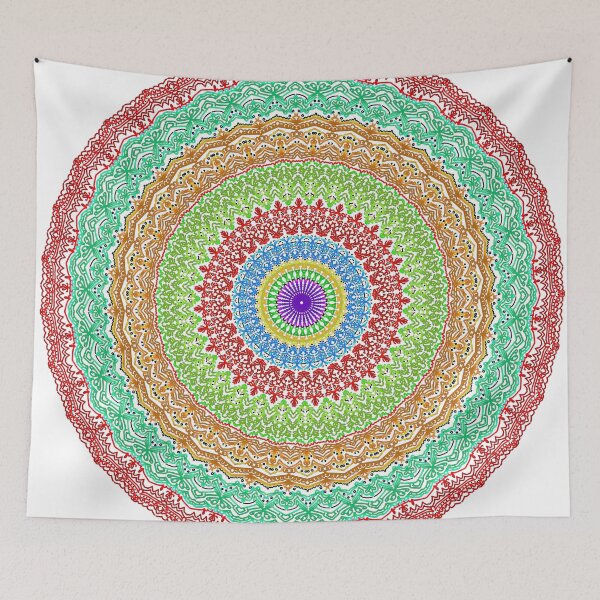 Item preview, "Radiant Multicolored Mandala with Symmetry" designed and sold by nighttime1990.