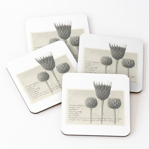 Item preview, Silent Strength – Thistle Botanical Study designed and sold by sorryNOTsorry.brand.