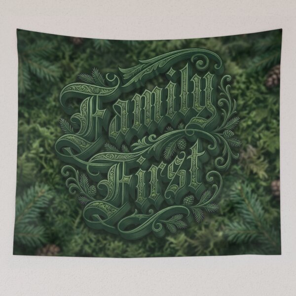 Item preview, Enduring Family First Gothic Chrome Script designed and sold by MarCinu Art.