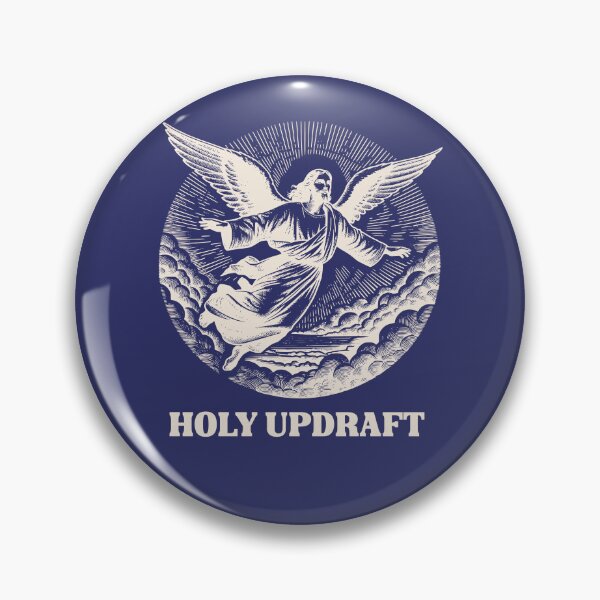 Item preview, Holy Updraft Jesus with Angel Wings, Christian Humor, Motivational Religious designed and sold by BriAngelaBubbleDesigns.