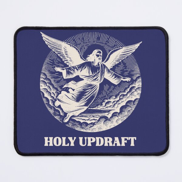 Item preview, Holy Updraft Jesus with Angel Wings, Christian Humor, Motivational Religious designed and sold by BriAngelaBubbleDesigns.