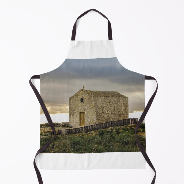 Item preview, Solitary Stone Chapel On Coastal Cliff Under Moody Sky With Rustic Door And Cross designed and sold by Nmallia.