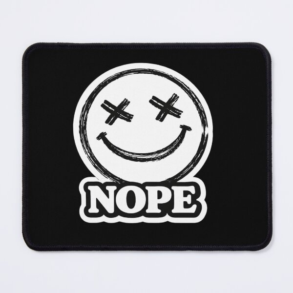 Item preview, Nope Smiley – Minimal Sarcastic Meme Sticker designed and sold by VibeOffline Studio.