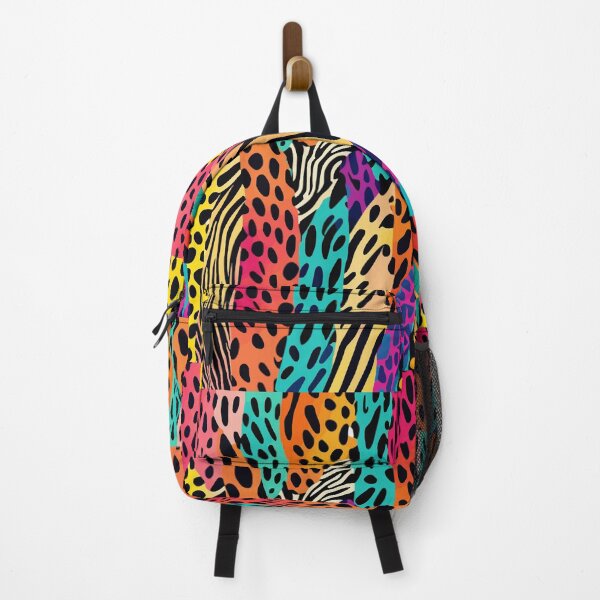 Item preview, wildly vibrant colorful animal print artwork pattern designed and sold by RidaSalArt.