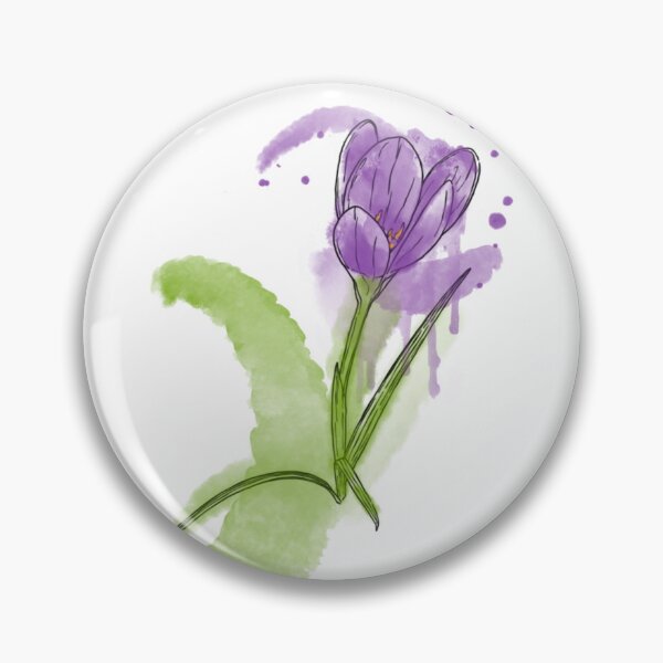 Item preview, Watercolour Crocus spring flower art designed and sold by Moana Matron Designs.