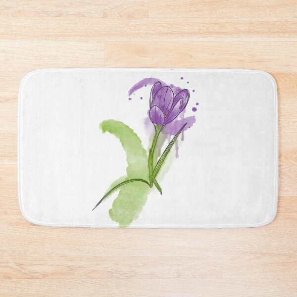 Item preview, Watercolour Crocus spring flower art designed and sold by Moana Matron Designs.