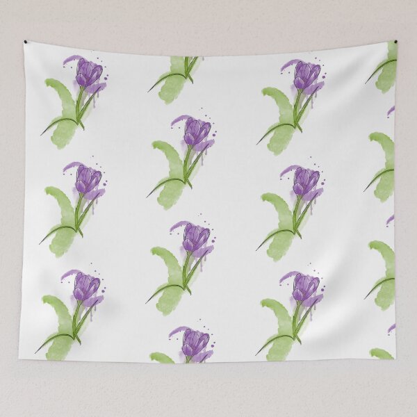 Item preview, Watercolour Crocus spring flower art designed and sold by Moana Matron Designs.