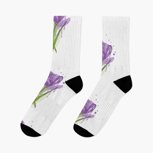 Item preview, Watercolour Crocus spring flower art designed and sold by Moana Matron Designs.