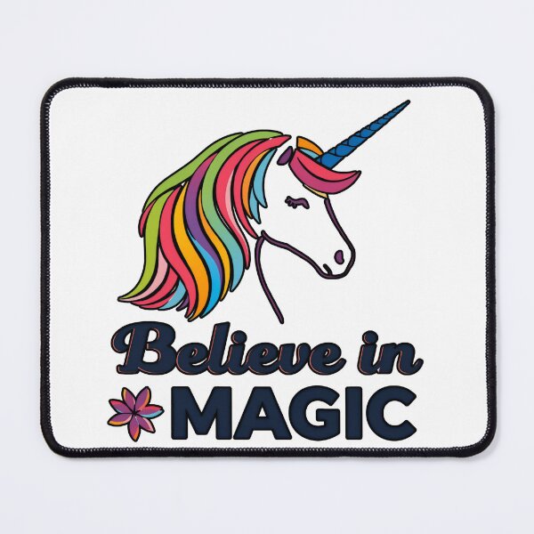 Item preview, Unicorn silhouette with rainbow. Believe in Magic 3 designed and sold by Neon G.