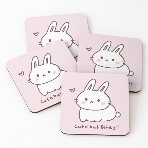 Item preview, Cute But Bitey Bunny - Silly Chaotic Rabbit designed and sold by ShyHomebodyClub.