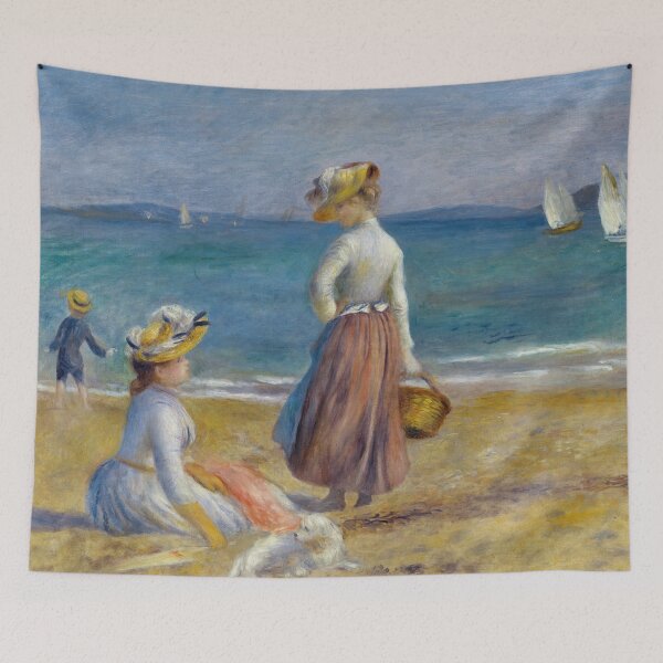 Item preview, Figures on the Beach by Pierre-Auguste Renoir: Elegant Impressionist Coastal Poster designed and sold by artofuniverse.