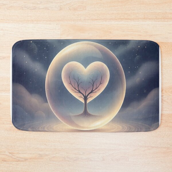 Item preview, Heart Tree in the Cosmic Sphere – Surreal Nature Art of Light and Connection designed and sold by Herzbaumatelier.