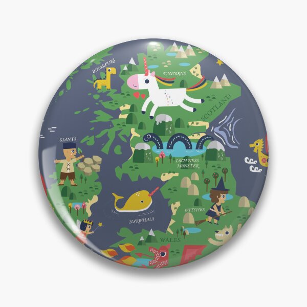 Item preview, Kids Map of Mythical British and Irish Isles designed and sold by UnwindMoon.
