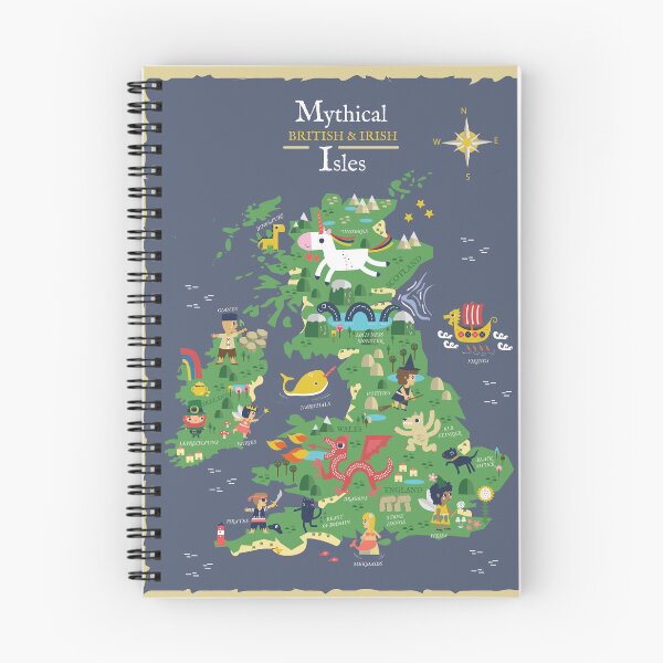 Item preview, Kids Map of Mythical British and Irish Isles designed and sold by UnwindMoon.
