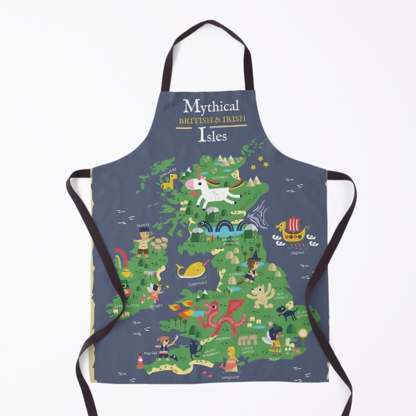 Item preview, Kids Map of Mythical British and Irish Isles designed and sold by UnwindMoon.