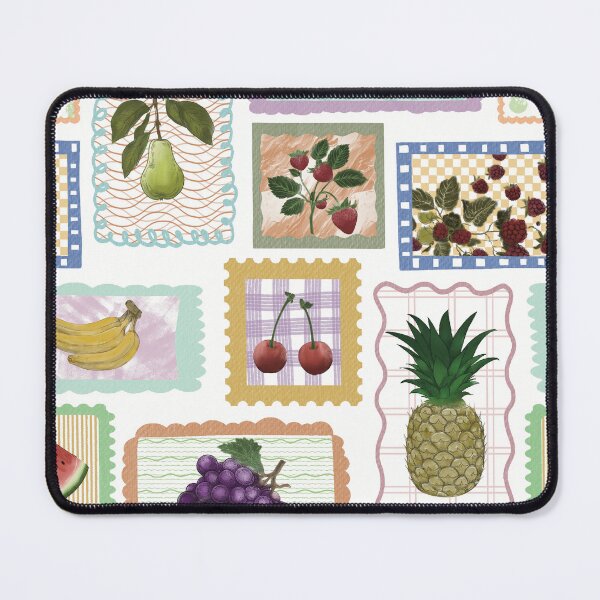 Item preview, Colorful Vintage Fruit Stamp Seamless Pattern designed and sold by Seamlessly Buffalo.