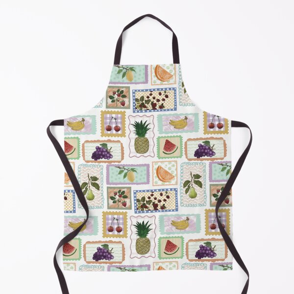 Item preview, Colorful Vintage Fruit Stamp Seamless Pattern designed and sold by Seamlessly Buffalo.