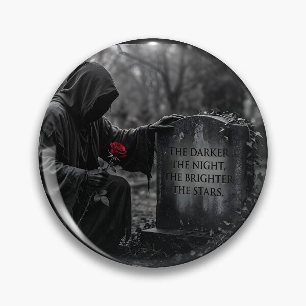 Item preview, Black‑and‑grey reaper mourning, rose glowing with meaning designed and sold by Bitzaschnitz.