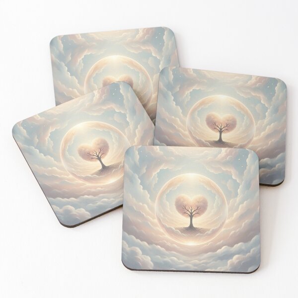 Item preview, Heart Tree in the Sky Sphere – Surreal Dreamscape of Light and Serenity designed and sold by Herzbaumatelier.