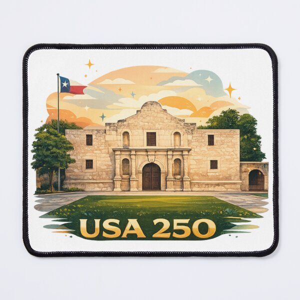 Item preview, USA_250_Alamo designed and sold by Willa-Westwood.