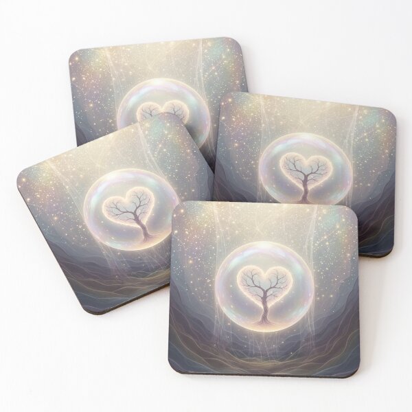 Item preview, Heart Tree in the Celestial Sphere – Surreal Nature Art of Light and Protection designed and sold by Herzbaumatelier.
