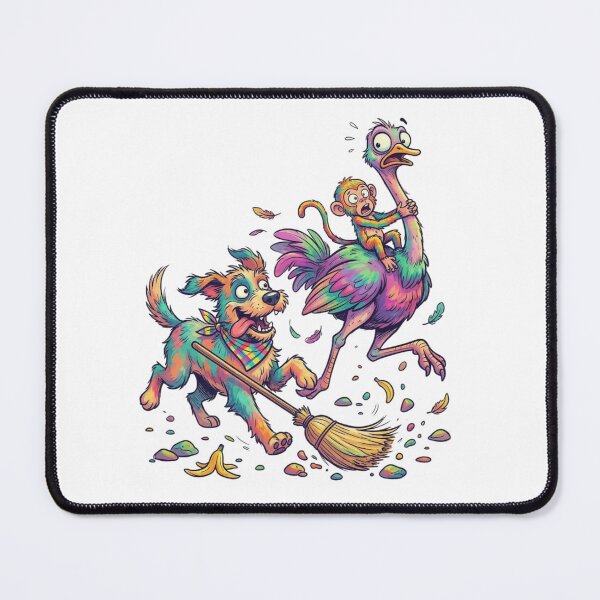 Item preview, A dog, an ostrich, and a monkey. designed and sold by PP&RAINBOW SHOP.