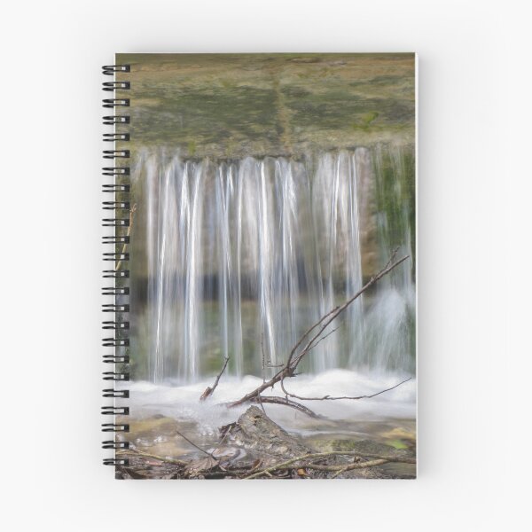 Item preview, Small Mossy Waterfall Cascading Over Rock Ledge With Flowing Shallow Stream And Branches designed and sold by Nmallia.