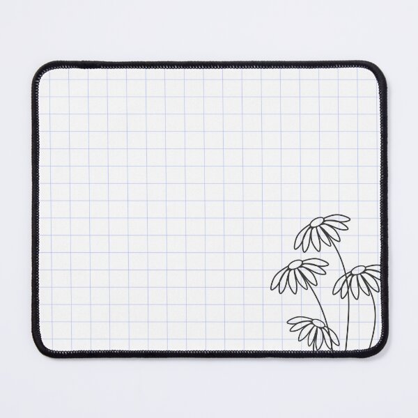 Item preview, Minimalist flowers on checkered paper designed and sold by leisesDenken.