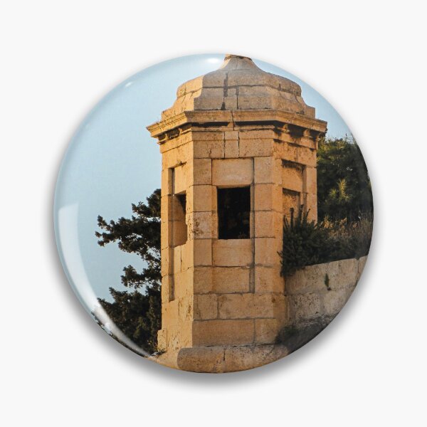 Item preview, Stone Watchtower On Historic Fortress Wall At Sunset Overlooking Coastline And Olive Trees designed and sold by Nmallia.