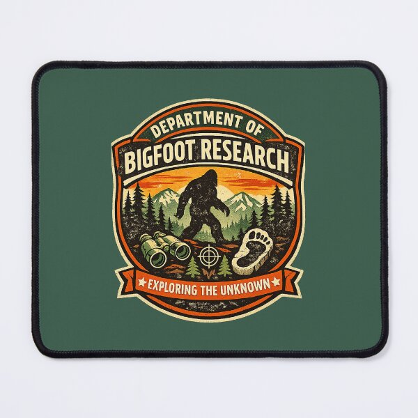 Item preview, Bigfoot Research Department Vintage Badge Sasquatch Cryptid Explorer Retro National Park Shirt designed and sold by GhostDawgs.