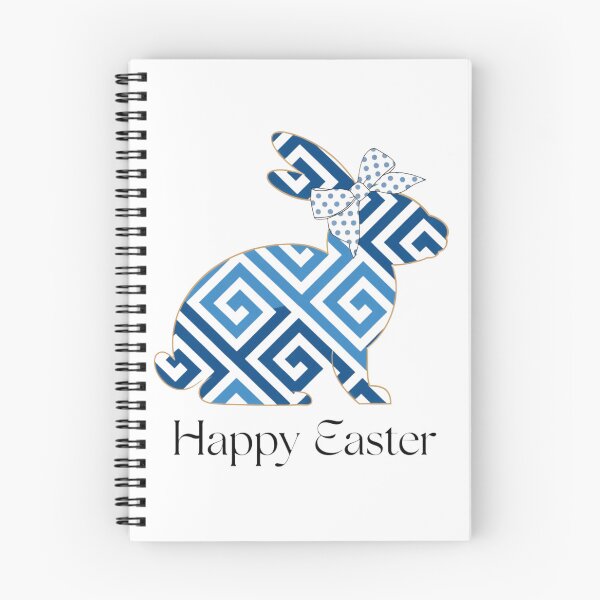 Item preview, Happy Easter Greek Bunny – Blue Meander Rabbit | Easter Around the World designed and sold by VivoStudio.