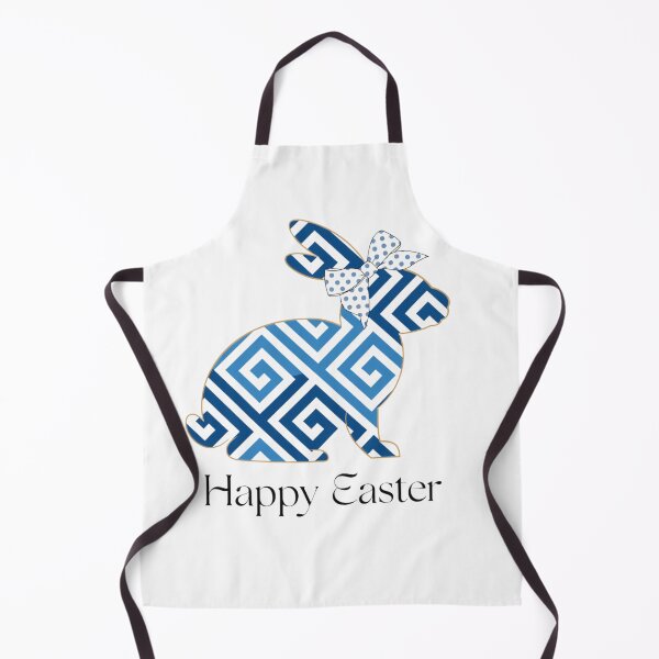 Item preview, Happy Easter Greek Bunny – Blue Meander Rabbit | Easter Around the World designed and sold by VivoStudio.