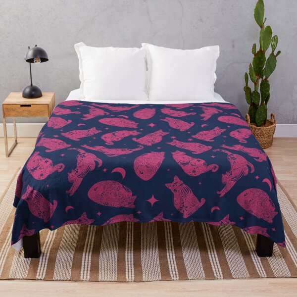 Item preview, Celestial Mystic Cats and Stars Moon Pattern designed and sold by Seamlessly Buffalo.