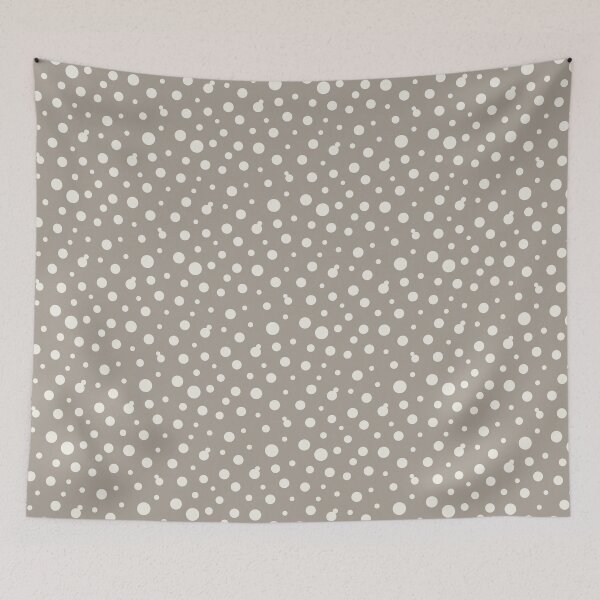Item preview, Warm Neutral Dots Linen Charcoal designed and sold by Kreativa1.