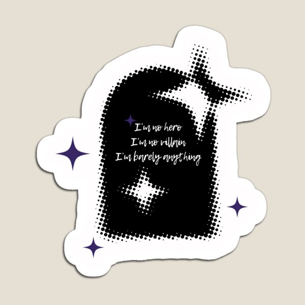 Item preview, No Hero No Villain Sticker – Wild Flower Inspired Lyric – Existential Aesthetic Quote Sticker designed and sold by moonchildartgraph.