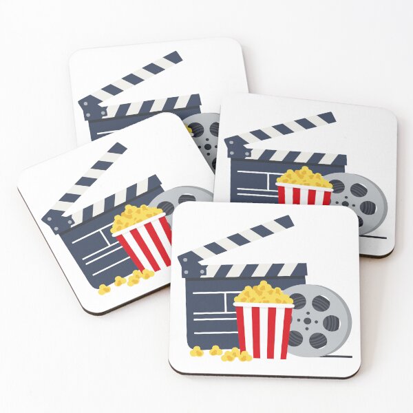 Item preview, Movie Night Essentials: Clapperboard, Popcorn, and Film Reel Illustration designed and sold by AllaMashycheva.